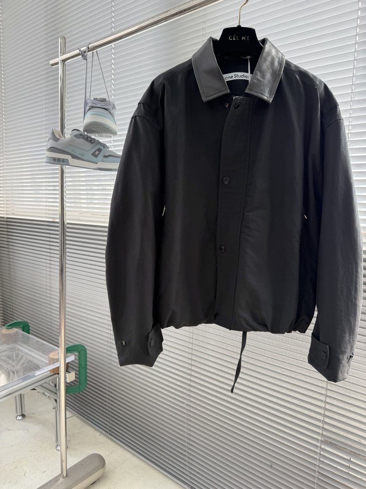 Acne Studios 가죽 능직 재킷 001-283070