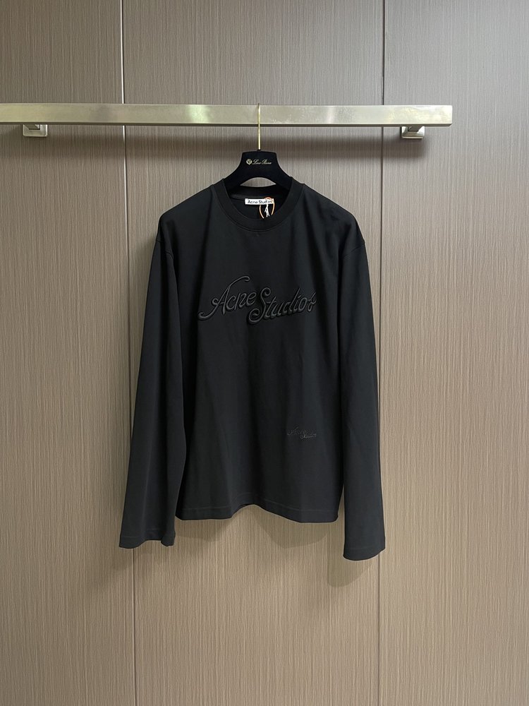 Acne Studios 로고 자수 긴팔 티셔츠 001-283074
