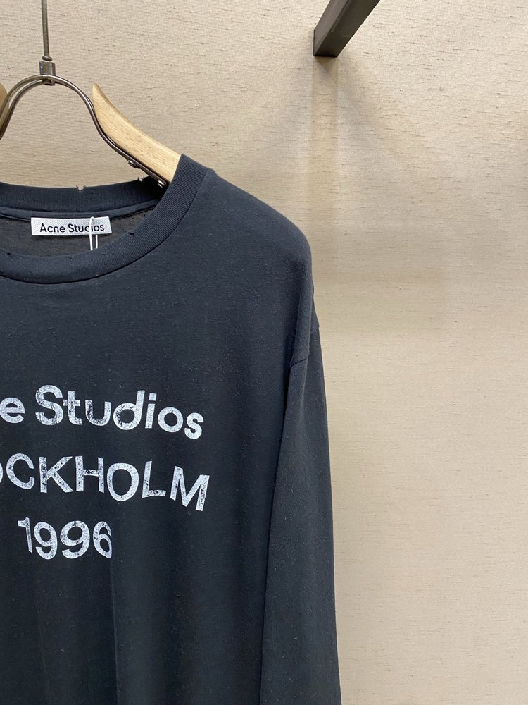 Acne Studios 빈티지 워싱 프린트 티셔츠 001-283076