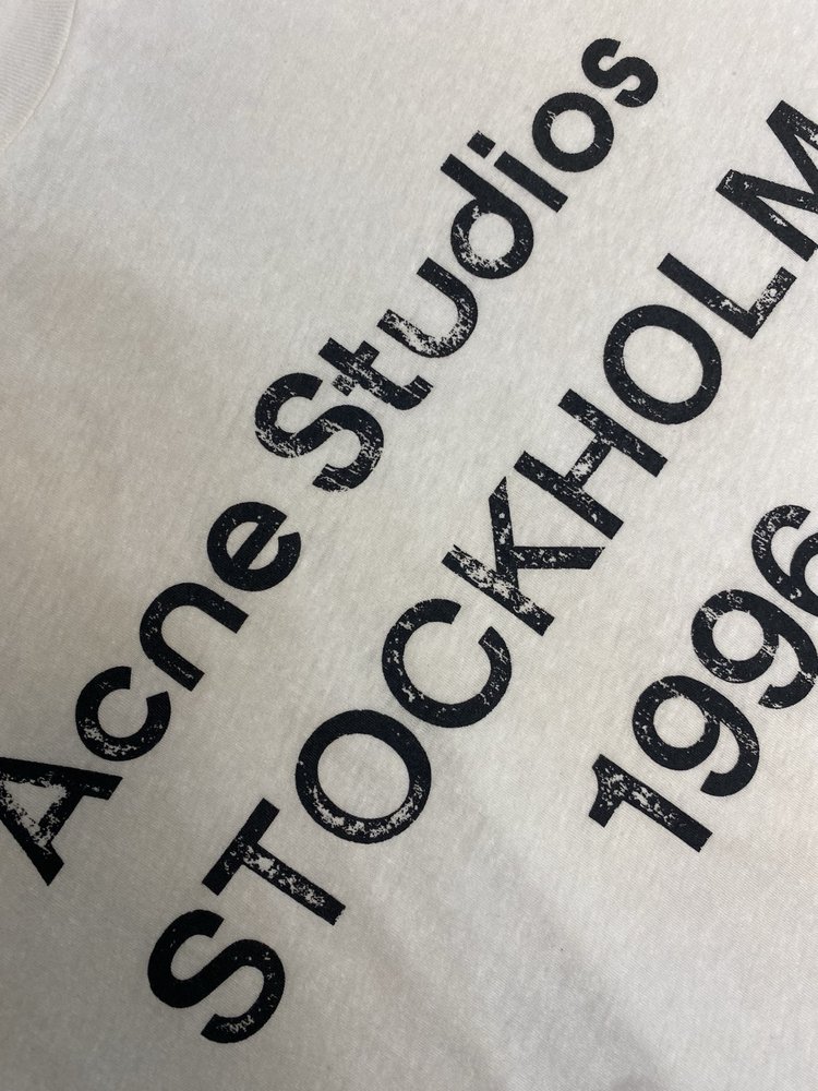 Acne Studios 레트로 워싱 프린트 티셔츠 001-283077