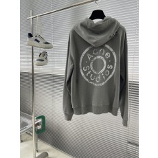 Acne Studios 구멍 뚫린 빈티지 로고 지퍼 재 001-283084