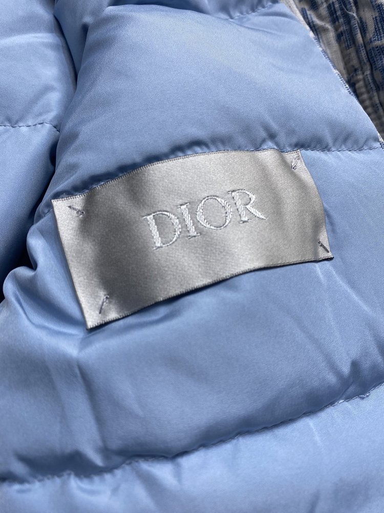 디올 D 로고 자카드 데님 다운 자켓 001-283094