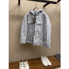 디올 D 로고 자카드 데님 다운 자켓 001-283094