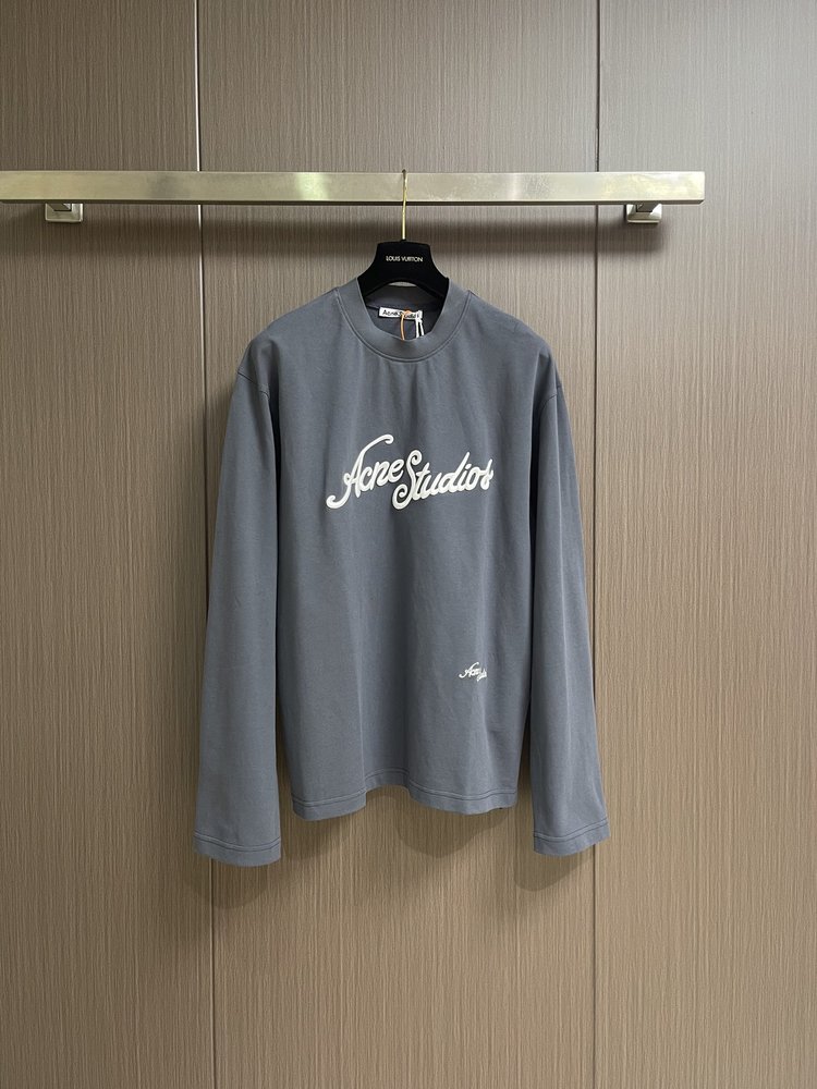 Acne Studios 자수 로고 긴팔 티셔츠 001-283098