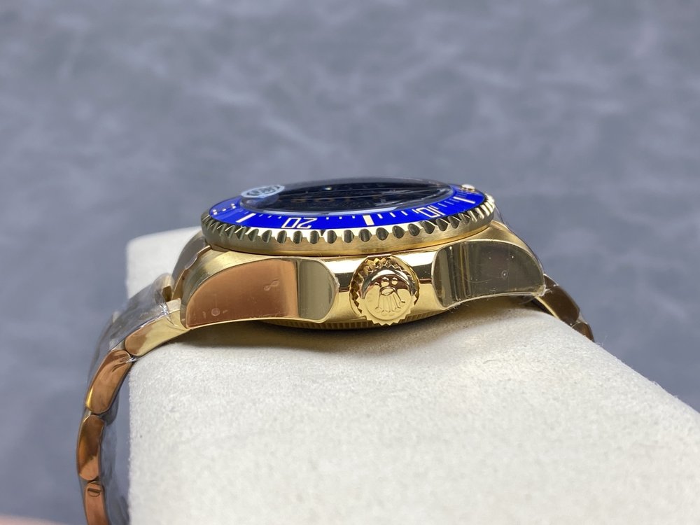 EWE 롤렉스 씨드웰러 골드 블루 44mm 시계 001-283130
