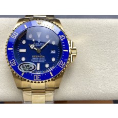 EWE 롤렉스 씨드웰러 골드 블루 44mm 시계 001-283130