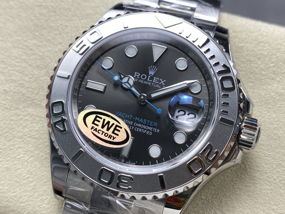 롤렉스 그레이 요트마스터 40mm 시계 001-283134