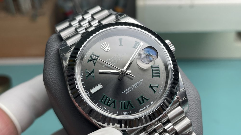 롤렉스 데이트저스트 그린롤 41mm 001-283148