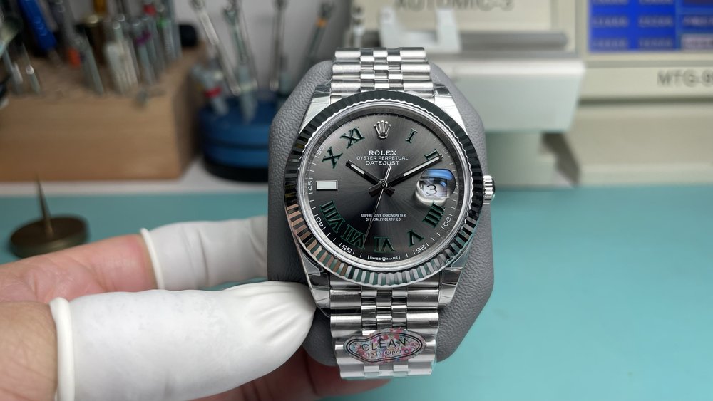 롤렉스 데이트저스트 그린롤 41mm 001-283148