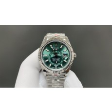 롤렉스 스카이드웰러 화이트 케이스 그린 42mm 001-283164