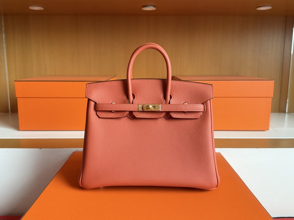 수제 Birkin Togo가죽 골드 버클 가방 001-283230