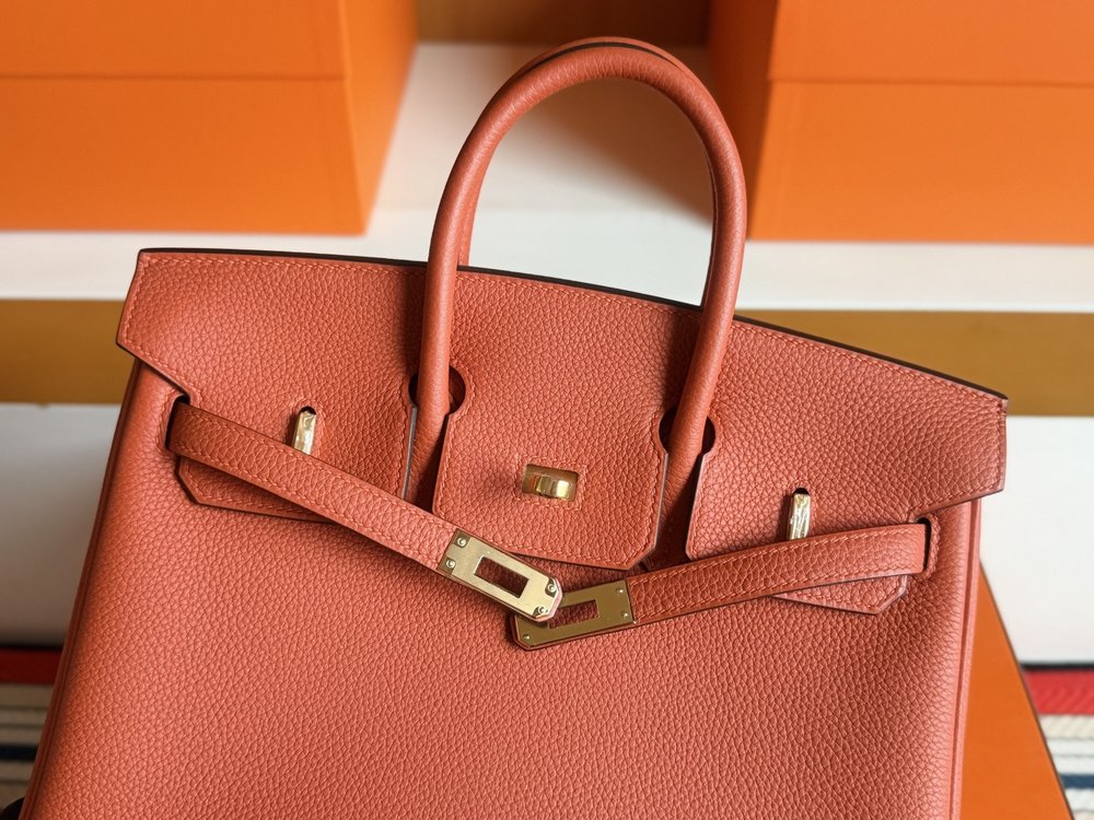수제 Birkin Togo가죽 골드 버클 가방 001-283230