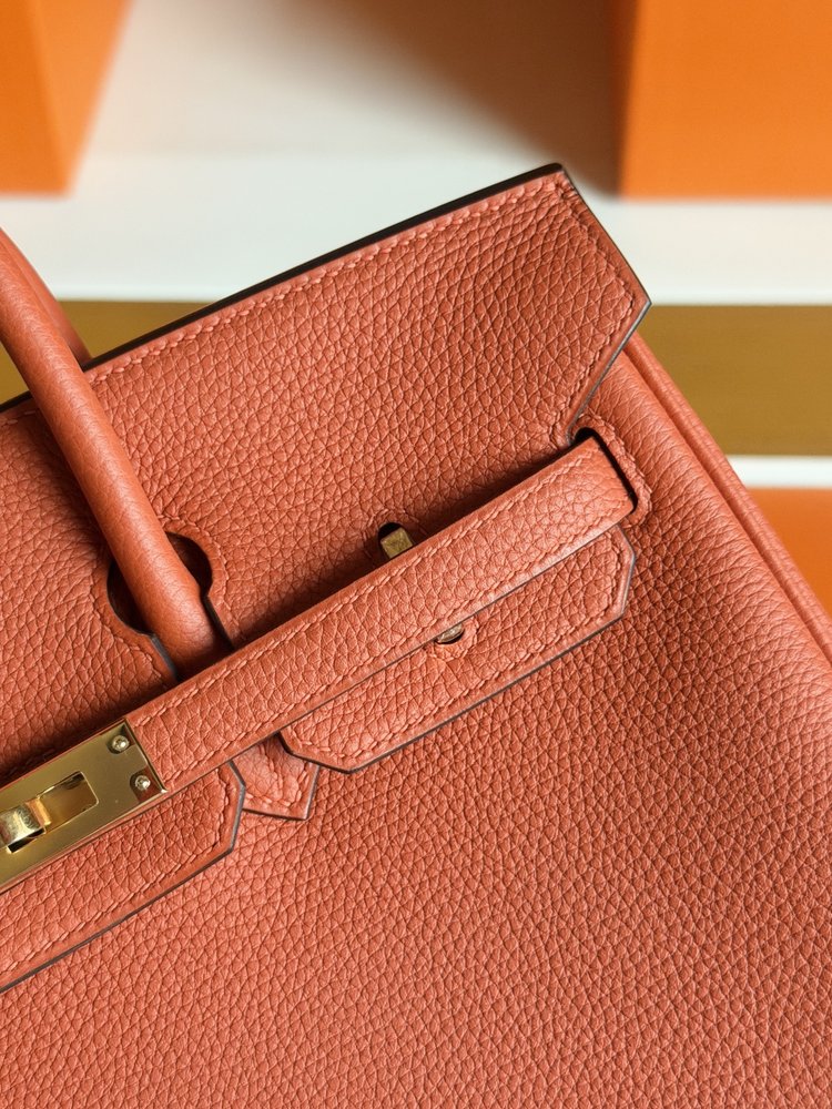 수제 Birkin Togo가죽 골드 버클 가방 001-283230