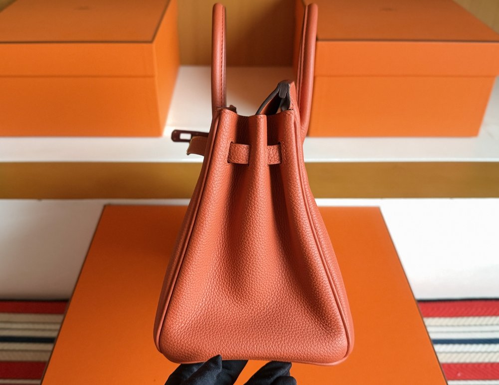 수제 Birkin Togo가죽 골드 버클 가방 001-283230