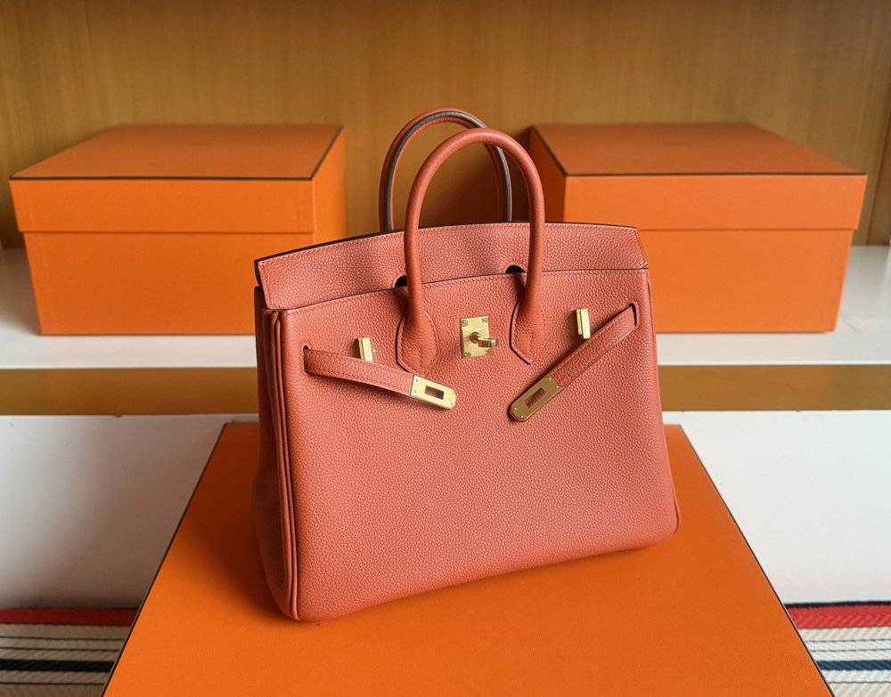 수제 Birkin Togo가죽 골드 버클 가방 001-283230