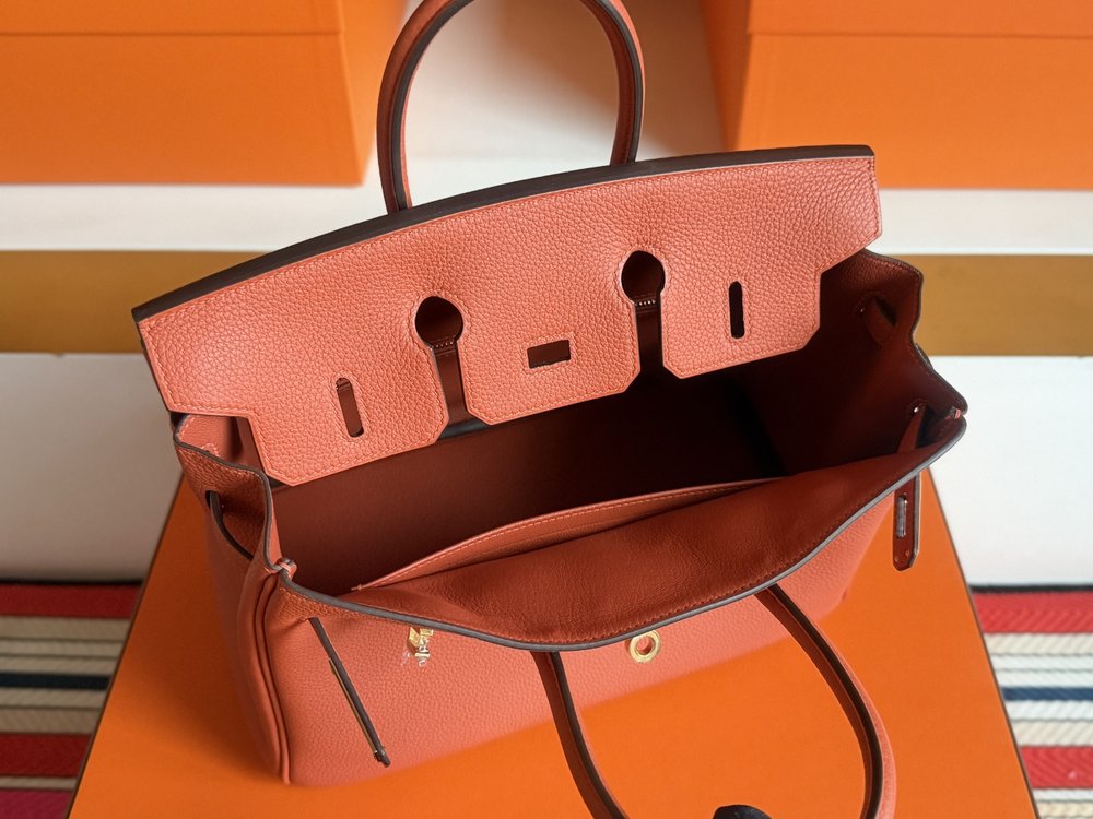 수제 Birkin Togo가죽 골드 버클 가방 001-283230