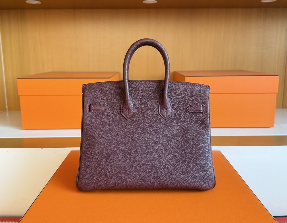 핸드메이드 에르메스 레드 토고 가죽 버킨 25cm 001-283231