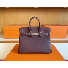핸드메이드 에르메스 레드 토고 가죽 버킨 25cm 001-283231