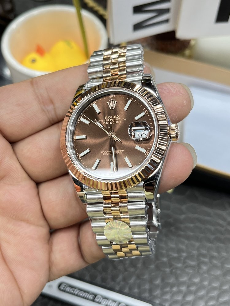 롤렉스 데이트저스트 41mm 로즈골드 브라운 다이얼 오 001-283303