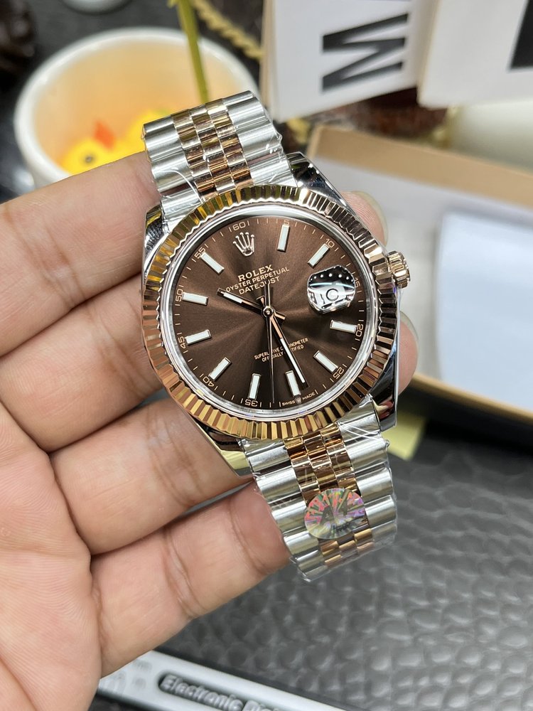 롤렉스 데이트저스트 41mm 로즈골드 브라운 다이얼 오 001-283303