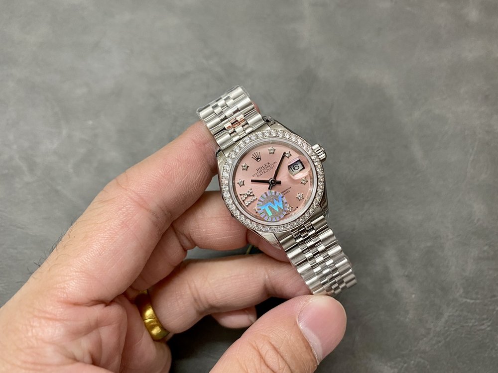 TWS 롤렉스 28mm 데이트저스트 여성용 시계 001-283307