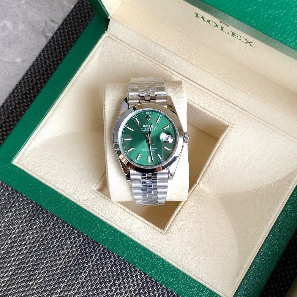 롤렉스 데이트저스트 41mm 그린 다이얼 시계 001-283329