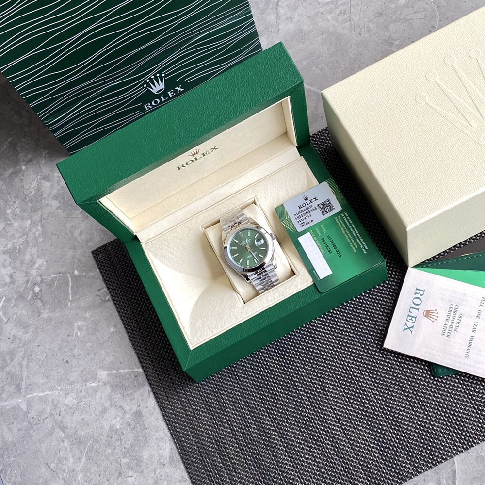 롤렉스 데이트저스트 41mm 그린 다이얼 시계 001-283329