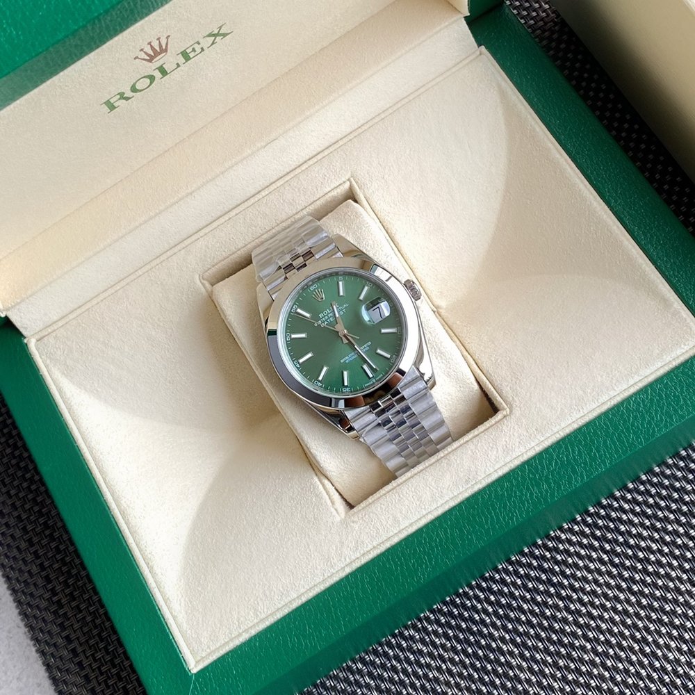 롤렉스 데이트저스트 41mm 그린 다이얼 시계 001-283329