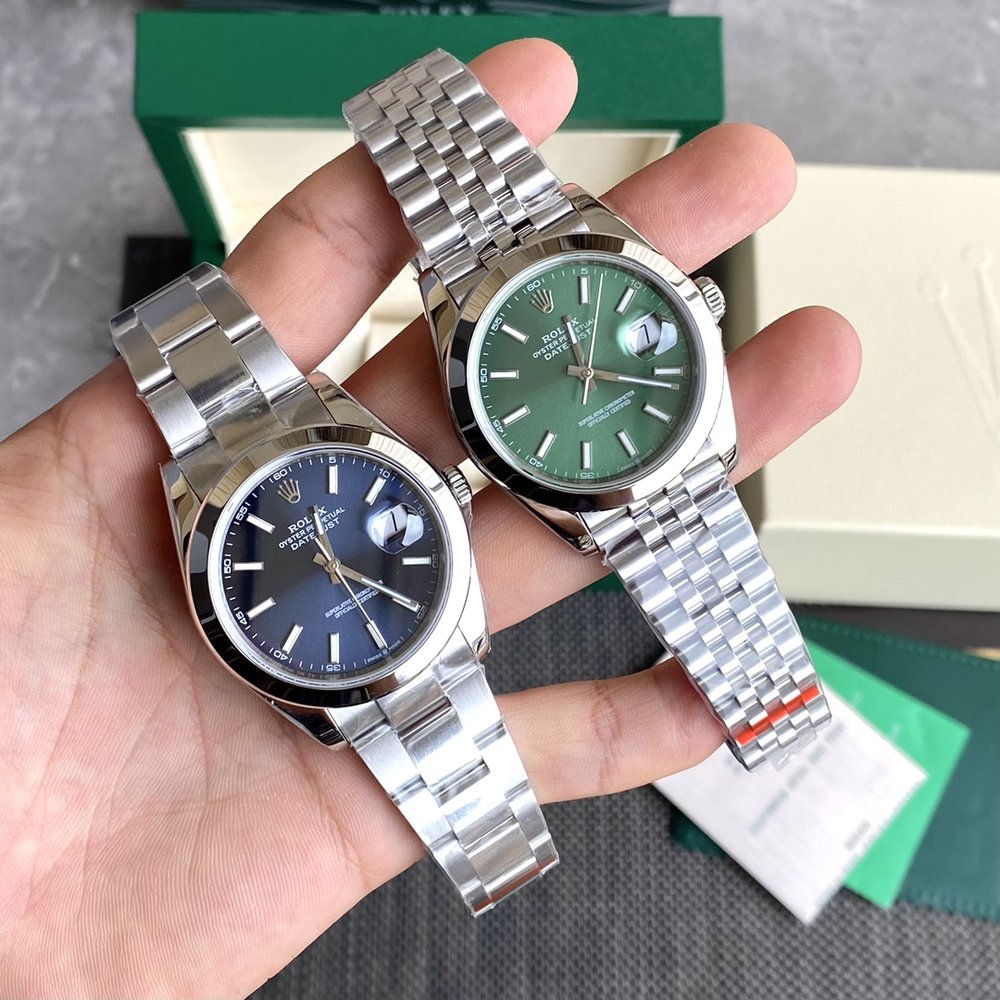 롤렉스 데이트저스트 41mm 그린 다이얼 시계 001-283329