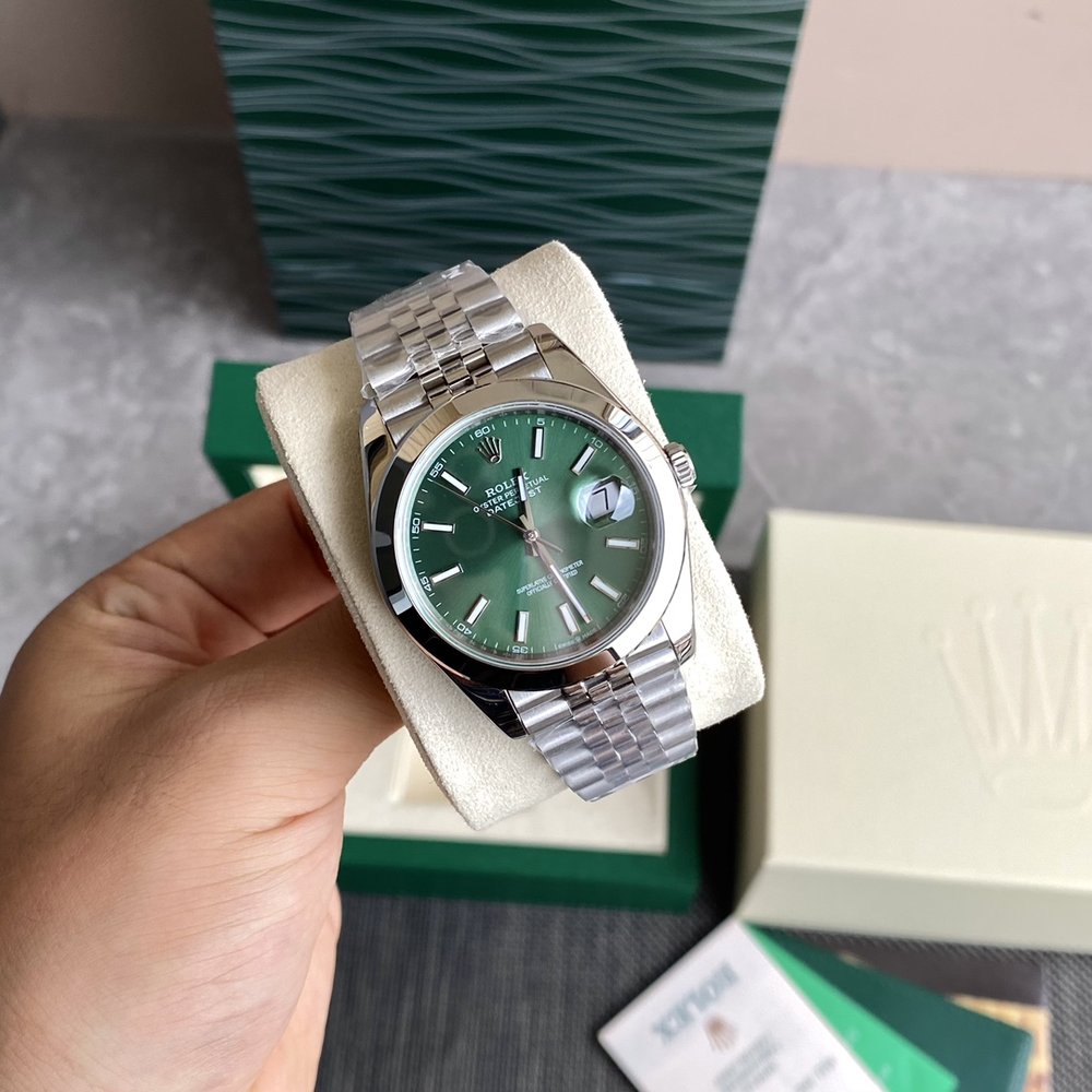 롤렉스 데이트저스트 41mm 그린 다이얼 시계 001-283329