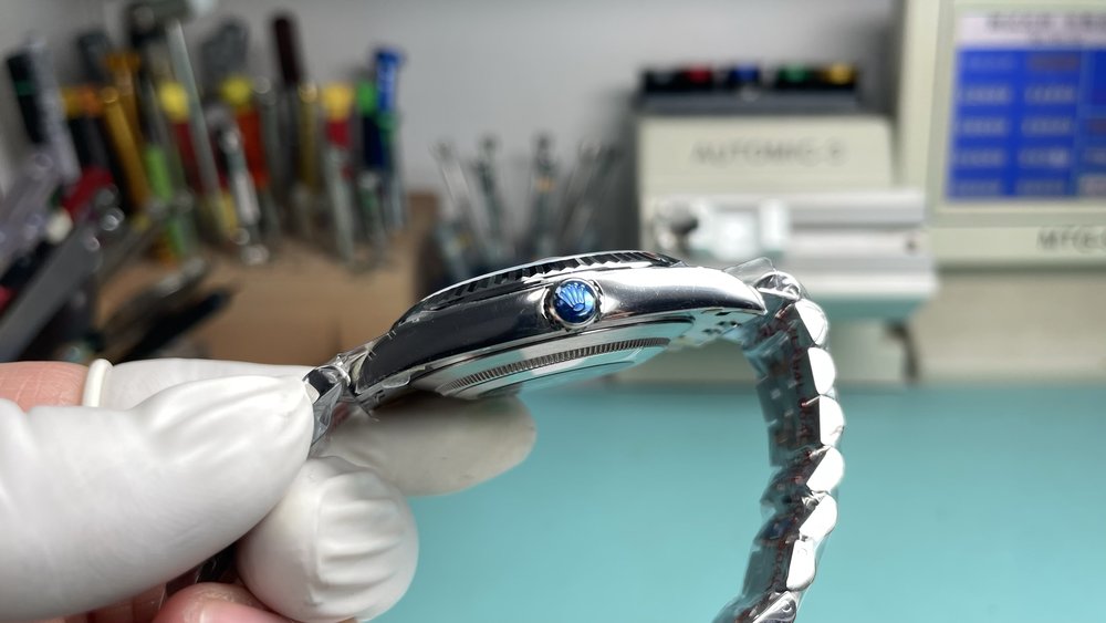롤렉스 데이트저스트 41mm 블루 다이얼 시계 001-283361