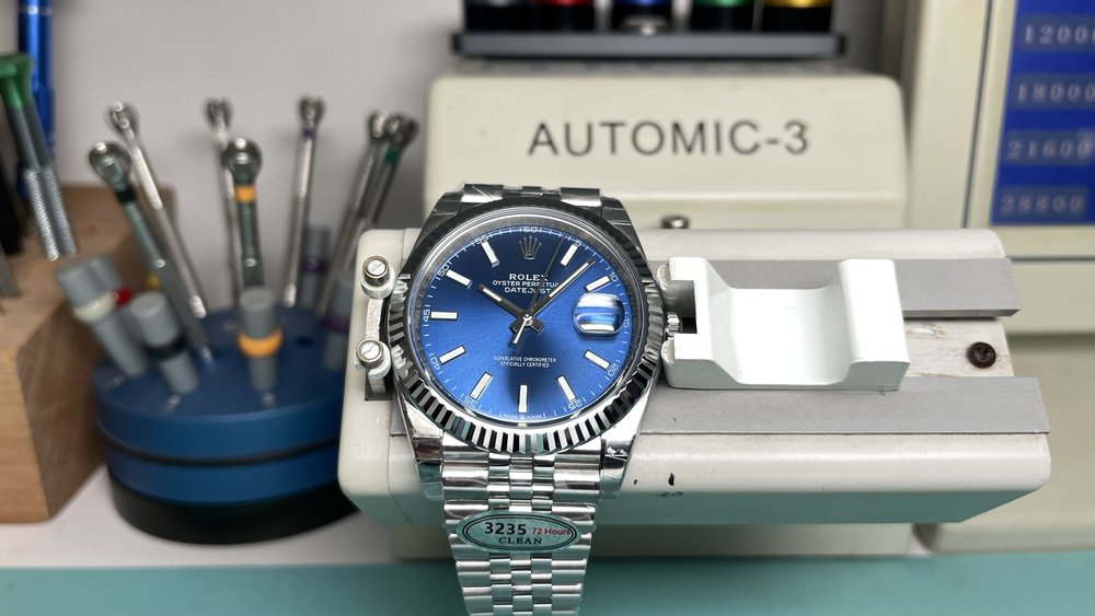 롤렉스 데이트저스트 41mm 블루 다이얼 시계 001-283361