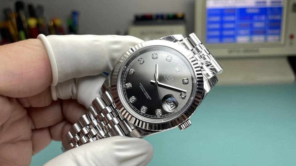 VS 롤렉스 데이트저스트 41mm 그레이 다이아몬드 001-283369