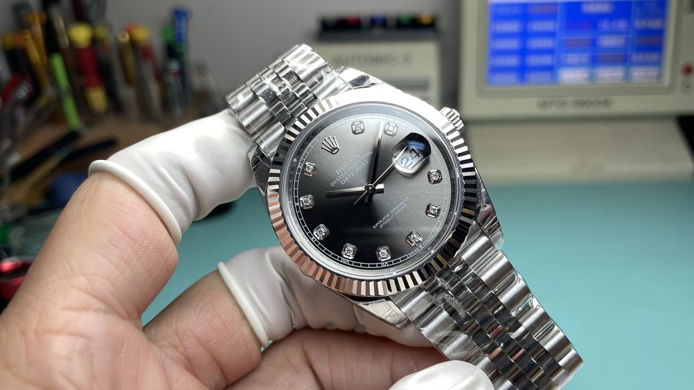 VS 롤렉스 데이트저스트 41mm 그레이 다이아몬드 001-283369