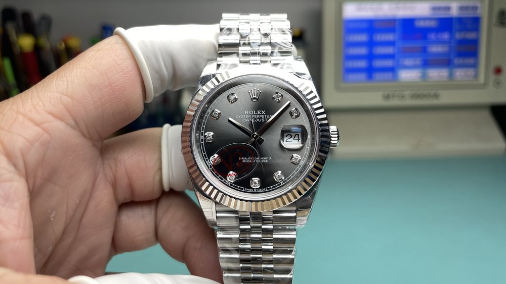 VS 롤렉스 데이트저스트 41mm 그레이 다이아몬드 001-283369