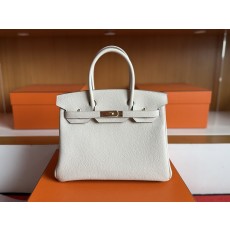 핸드메이드 버킨 30cm 누아쉬블랑 토고 가죽 골드 하 001-283384