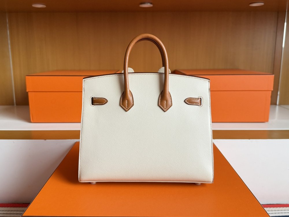 맞춤 제작 투톤 Birkin 25cm 핸드백 001-283389