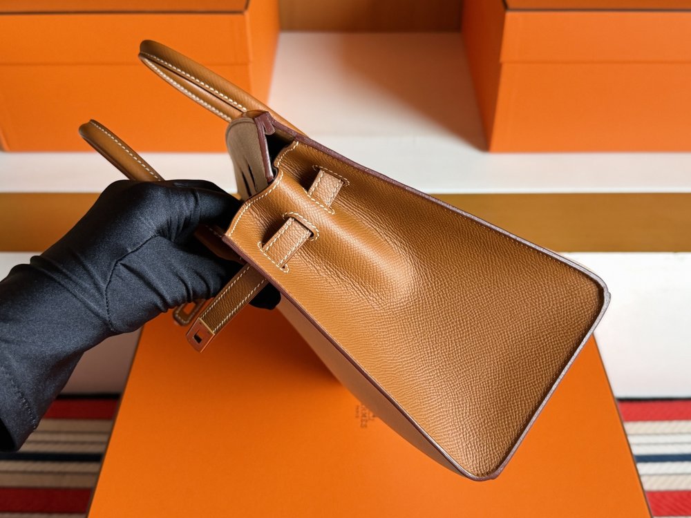 맞춤 제작 투톤 Birkin 25cm 핸드백 001-283389