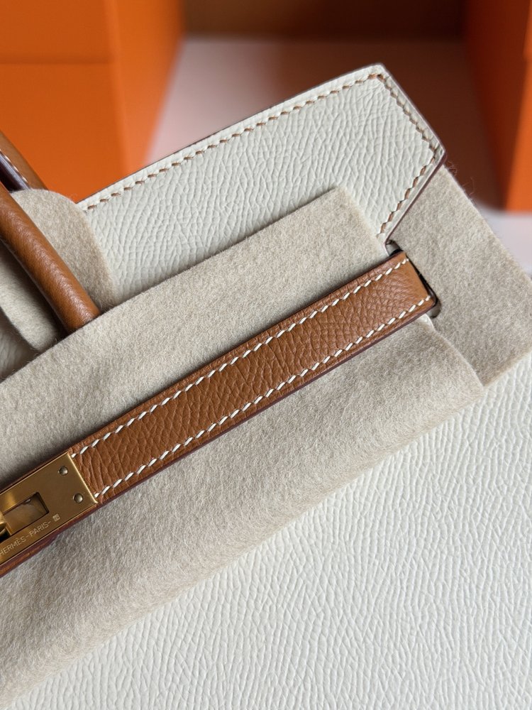 맞춤 제작 투톤 Birkin 25cm 핸드백 001-283389