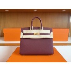 에르메스 레드 스몰 크로스 그레인 버킨 25cm 001-283390