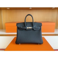 에르메스 버킨 25cm 블랙 토고 가죽 실버 버클 백 001-283392