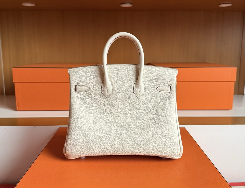 에르메스 버킨 25cm 토고 가죽 실버 버클 핸드백 001-283393