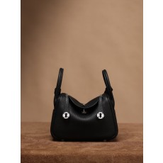에르메스 Lindy 미니 19cm 블랙 골드 버클 백 001-283398