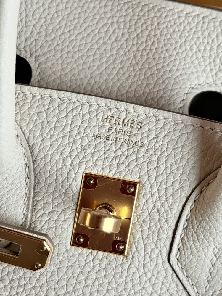 Birkin 크림 화이트 Togo 가죽 골드 버클 25 001-283401
