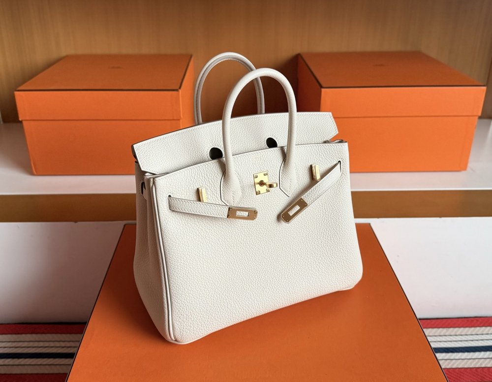 Birkin 크림 화이트 Togo 가죽 골드 버클 25 001-283401