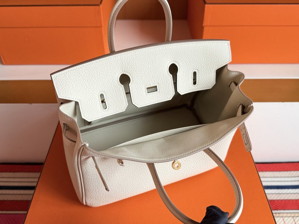 Birkin 크림 화이트 Togo 가죽 골드 버클 25 001-283401