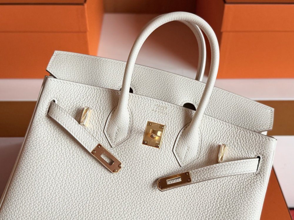 Birkin 크림 화이트 Togo 가죽 골드 버클 25 001-283401