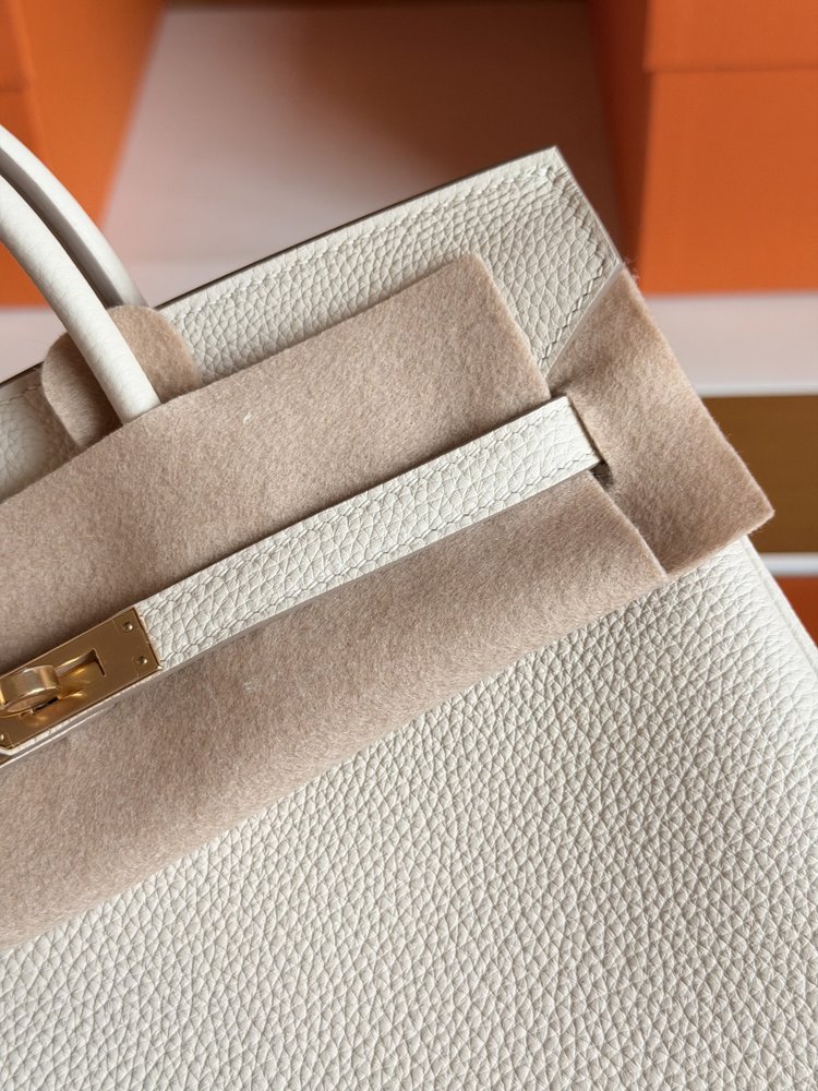Birkin 크림 화이트 Togo 가죽 골드 버클 25 001-283401