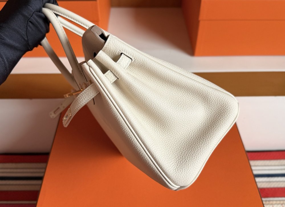 Birkin 크림 화이트 Togo 가죽 골드 버클 25 001-283401