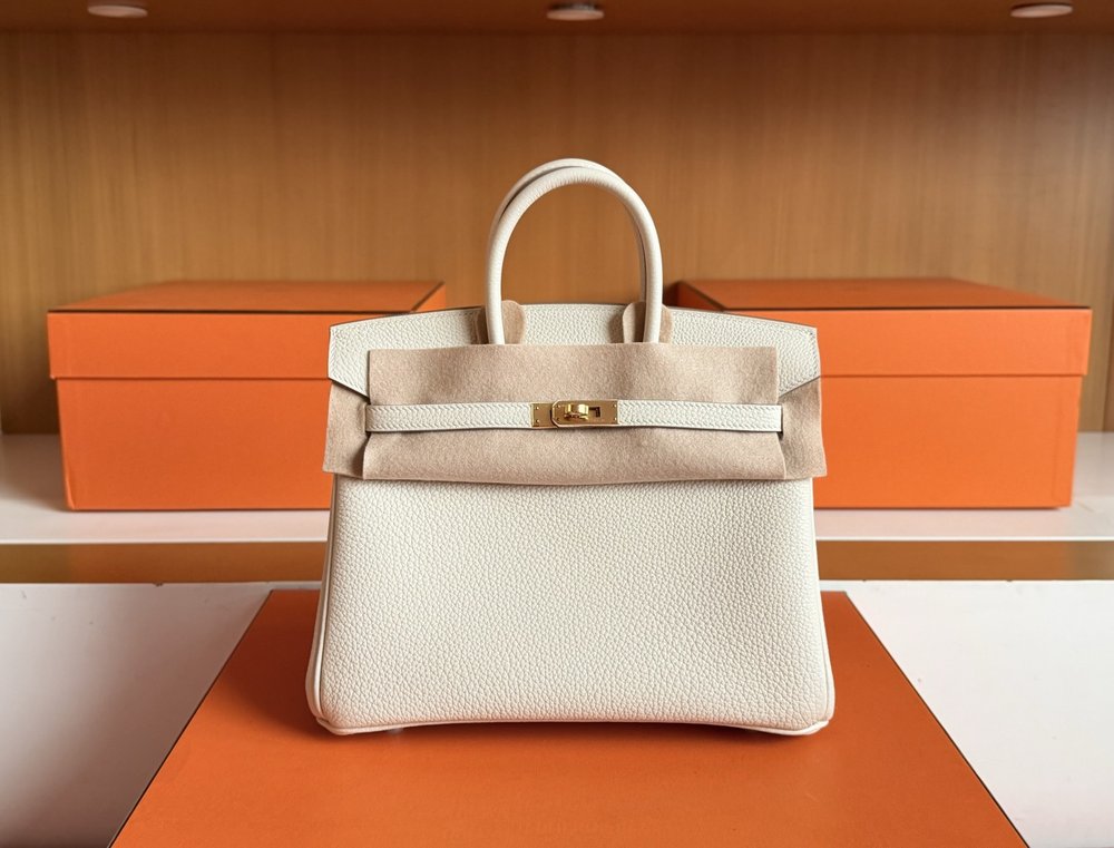 Birkin 크림 화이트 Togo 가죽 골드 버클 25 001-283401